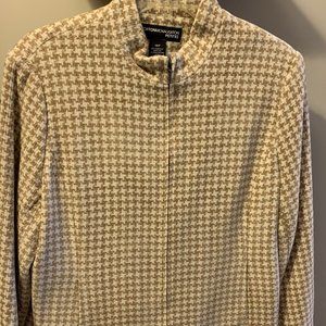 Tan/White Houndstooth Jacket by Norton McNaughton Petites